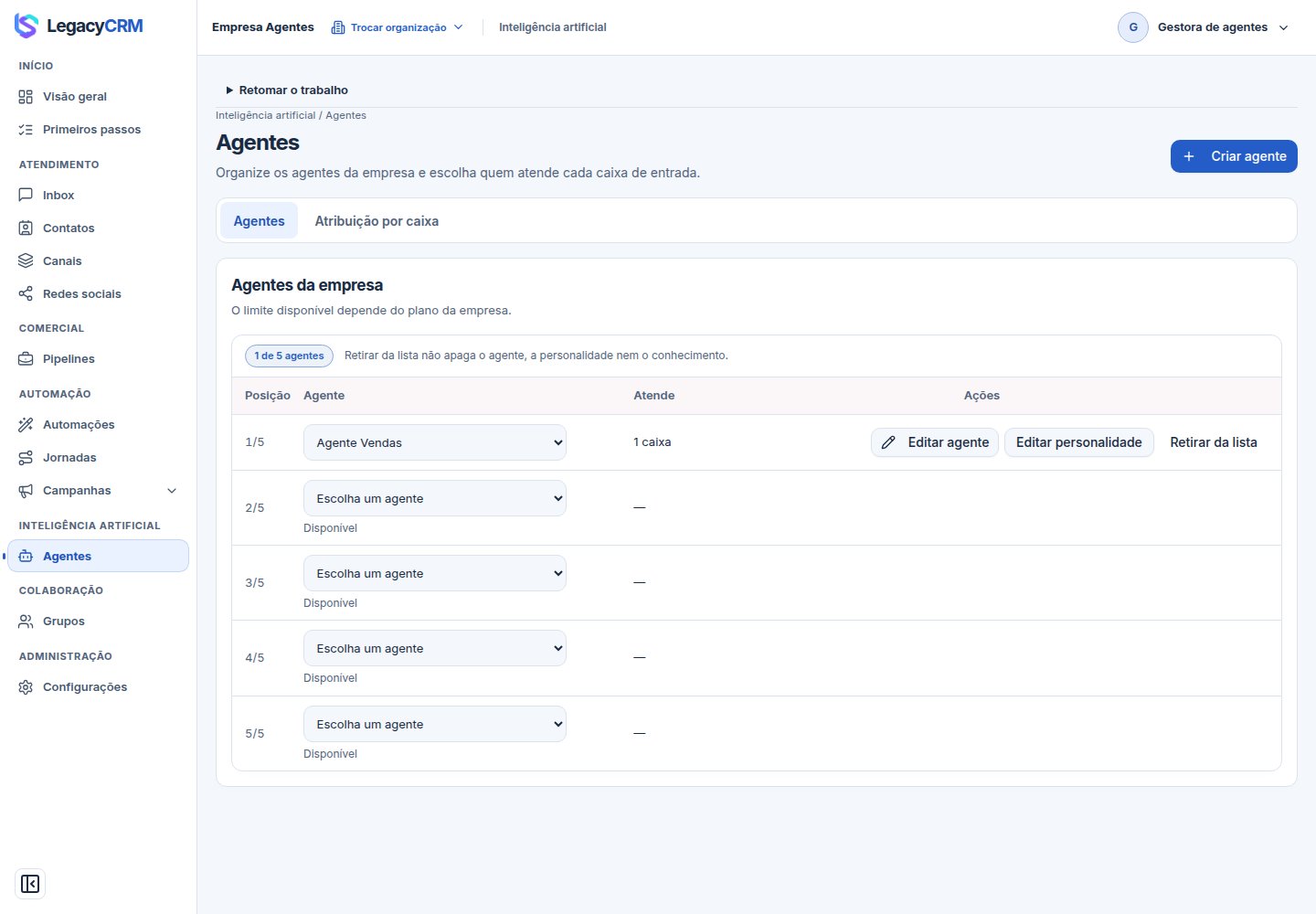LegacyCRM para Automações